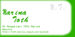 marina toth business card